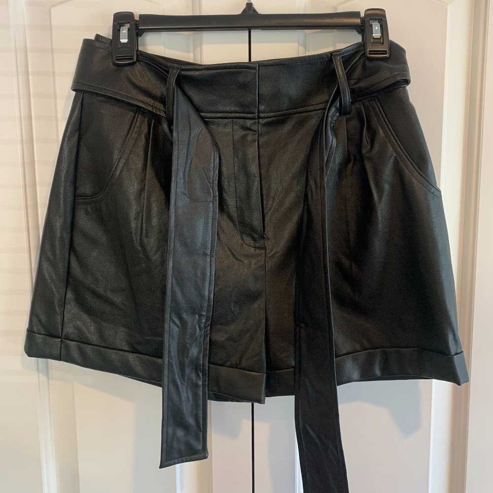 Faux Leather Shorts